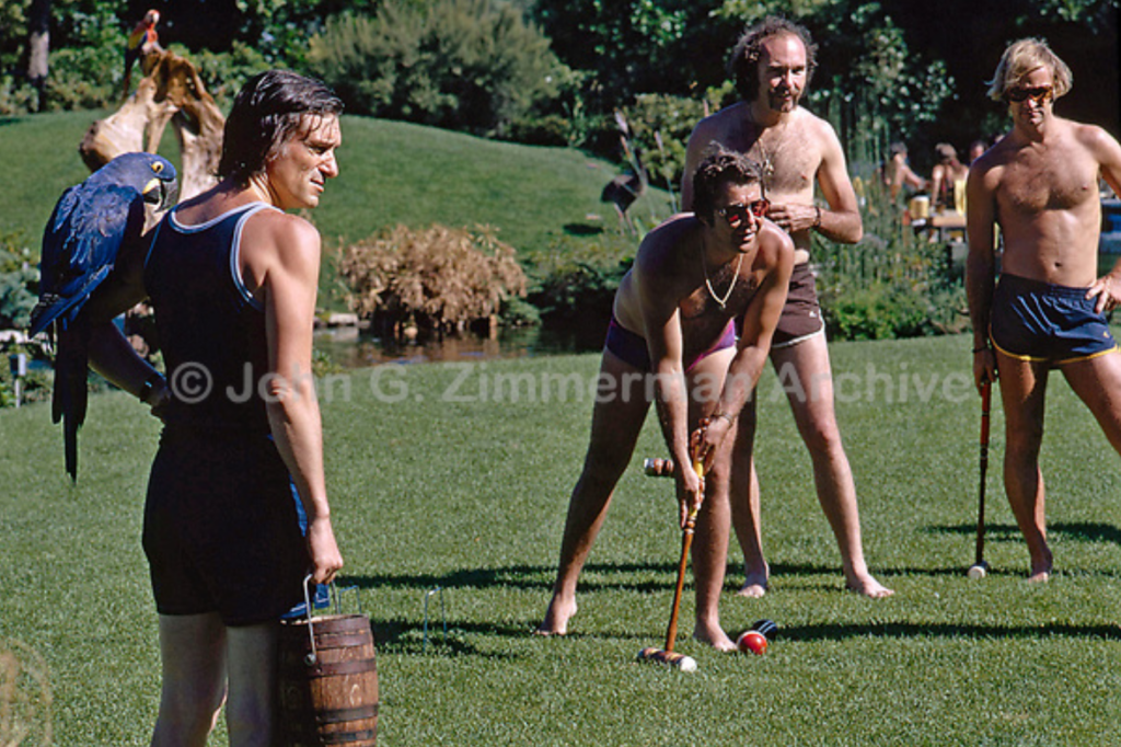 Hefner Partie de croquet Mansion Playboy 1973